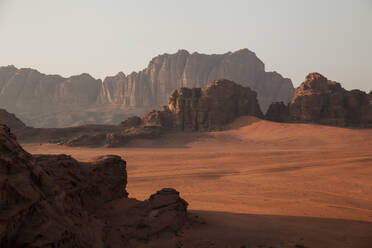 Scenic view of rocks in Wadi Rum desert - PCLF00558