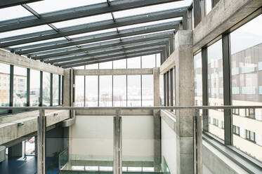 An interior of a modern spacious office glass building. - HPIF24453