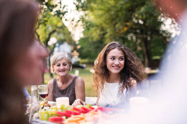 Familienfest im Hinterhof, große Gartenparty. - HPIF28270