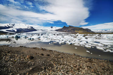 Blocks of ice on the beach in Iceland, Europe. - HPIF29607