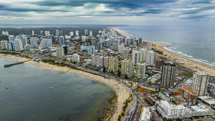 Aerial of Punta del Este, Uruguay, South America - RHPLF24232