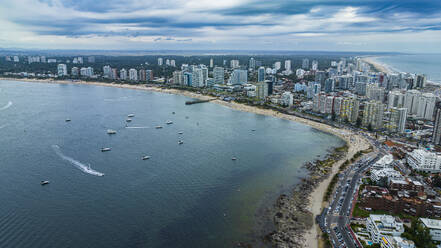 Aerial of Punta del Este, Uruguay, South America - RHPLF24233