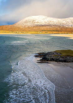 View over Bostadh Beach and Luskentyre Beach, Isle of Harris, Outer Hebrides, Scotland, United Kingdom, Europe - RHPLF24322