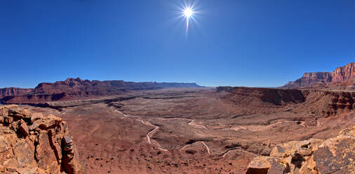 Panorama of Marble Canyon viewed from Johnson Point below the Vermilion Cliffs, Glen Canyon Recreation Area, Arizona, United States of America, North America - RHPLF24363