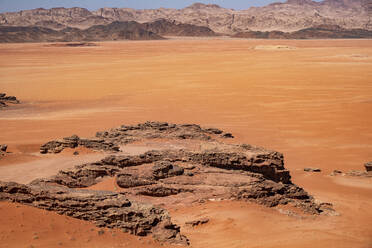 Red sand and rocks in the Wadi Rum desert, Jordan, Middle East - RHPLF24376