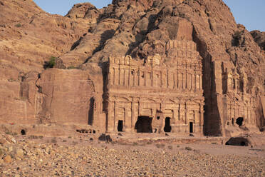 Palace tomb at sunset, Petra, UNESCO World Heritage Site, Jordan, Middle East - RHPLF24383