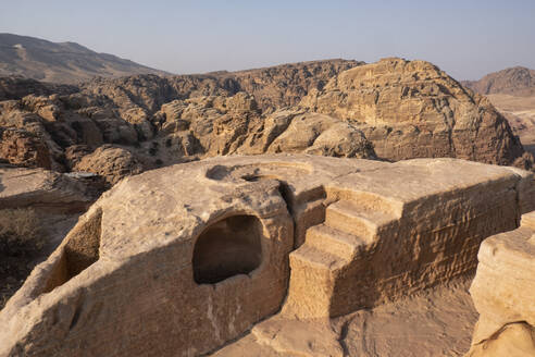 Altar of sacrifice monument, Petra, UNESCO World Heritage Site, Jordan, Middle East - RHPLF24387
