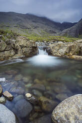 Waterfall at Fairy Pools, Isle of Skye, Inner Hebrides, Scotland, United Kingdom, Europe - RHPLF24410