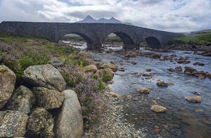 Sligachan Old Bridge and Cuillin Hills, Isle of Skye, Inner Hebrides, Scotland, United Kingdom, Europe - RHPLF24413