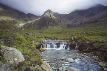 Waterfall at Fairy Pools, Isle of Skye, Inner Hebrides, Scotland, United Kingdom, Europe - RHPLF24415