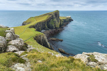 Neist Point lighthouse, Isle of Skye, Inner Hebrides, Scotland, United Kingdom, Europe - RHPLF24425