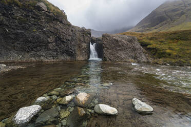 Waterfall at Fairy Pools, Isle of Skye, Inner Hebrides, Scotland, United Kingdom, Europe - RHPLF24434