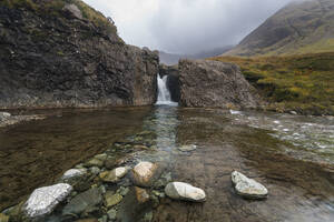 Waterfall at Fairy Pools, Isle of Skye, Inner Hebrides, Scotland, United Kingdom, Europe - RHPLF24434