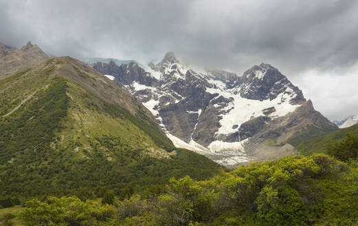 Paine Grande mountain in French Valley, Torres del Paine National Park, Patagonia, Chile, South America - RHPLF24439