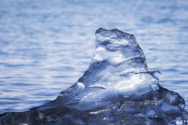 Detail of ice against sea, Diamond beach near Jokulsarlon glacier lagoon, Iceland, Polar Regions - RHPLF24464