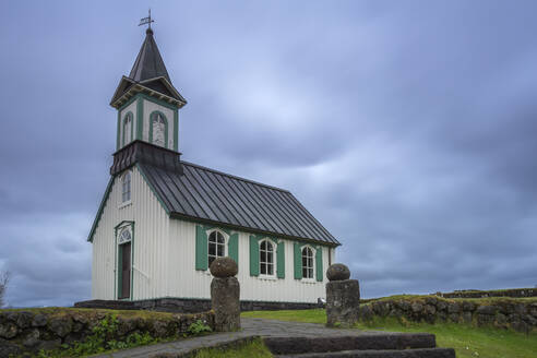 Thingvallakirkja church, Thingvellir National Park, UNESCO World Heritage Site, Iceland, Polar Regions - RHPLF24465