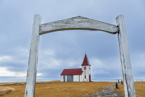 The old wooden church of Hellnakirkja, Hellnar, Snaefellsnes Peninsula, Vesturland, West Iceland, Iceland, Polar Regions - RHPLF24494