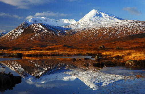 Reflections, Rannoch Moor, Highland Region, Scotland, United Kingdom, Europe - RHPLF24548