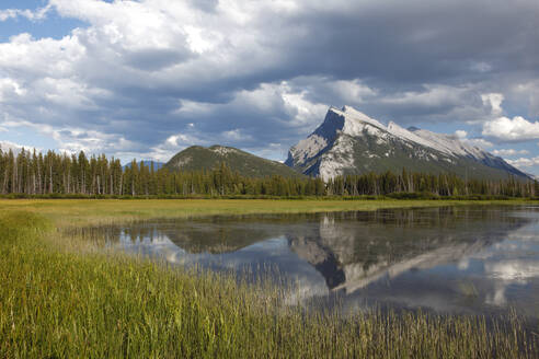 Mount Rundle and Vermillion Lakes, Banff National Park, UNESCO World Heritage Site, Alberta, Rocky Mountains, Canada, North America - RHPLF24566