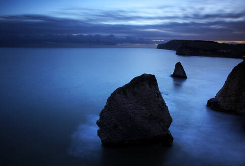 Freshwater Bay at twilight, Isle of Wight, England, United Kingdom, Europe - RHPLF24578