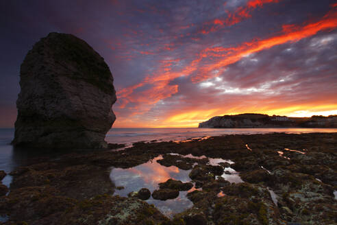 Sunset, Freshwater Bay, Isle of Wight, England, United Kingdom, Europe - RHPLF24579