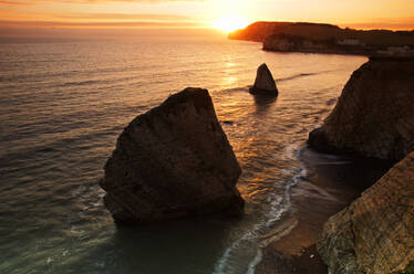 Freshwater Bay at sunset, Isle of Wight, England, United Kingdom, Europe - RHPLF24585
