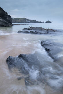 Trevose Lifeboat Station from Mother Ivey's Bay, Cornwall, England, United Kingdom, Europe - RHPLF24598