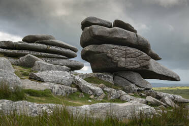 Granite tor on Stowes Hill, Bodmin Moor, Cornwall, England, United Kingdom, Europe - RHPLF24656