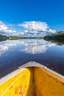 Clouds reflecting in the Rio Negro, southern Venezuela, South America - RHPLF24721