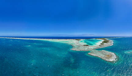 Panorama of the Blue Lagoon, Rangiroa atoll, Tuamotus, French Polynesia, South Pacific, Pacific - RHPLF24741