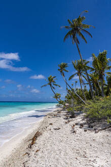 White sand PK-9 beach, Fakarava, Tuamotu archipelago, French Polynesia, South Pacific, Pacific - RHPLF24765
