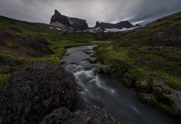 Dyrfjoll mountain range in far east of Iceland, Polar Regions - RHPLF24801