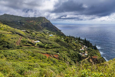 View over Pitcairn island, British Overseas Territory, South Pacific, Pacific - RHPLF24819