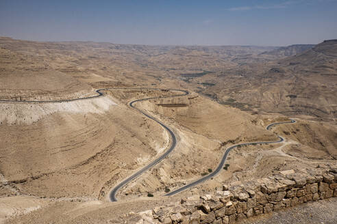 A winding road through the rocky mountains, Jordan, Middle East - RHPLF24842