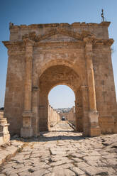 North Tetrapylon gate, Roman ruins of Jerash, Jordan, Middle East - RHPLF24859