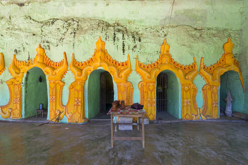 Entrances in Hpo Win Daung Caves (Phowintaung Caves), Monywa, Myanmar (Burma), Asia - RHPLF24911