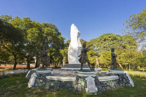 Union Stone Monument, Royal Palace, Mandalay, Myanmar (Burma), Asia - RHPLF24914