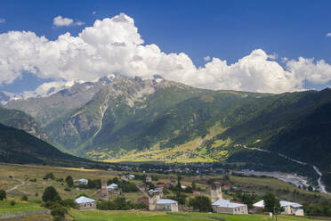 Village of Artskheli in Caucasian mountains, Svaneti mountains, Georgia, Central Asia, Asia - RHPLF24934