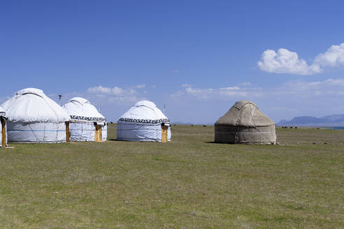 Yurt camp, Song Kol Lake, Naryn Province, Kyrgyzstan, Central Asia, Asia - RHPLF25084