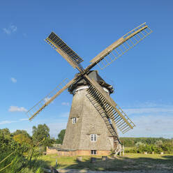 Windmill near Benz, Achterland, Usedom Island, Baltic Sea, Mecklenburg-Western Pomerania, Germany, Europe - RHPLF25102