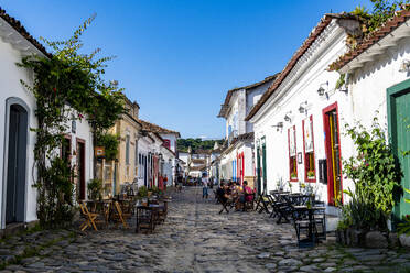 Colonial buildings, Paraty, UNESCO World Heritage Site, Brazil, South America - RHPLF25153