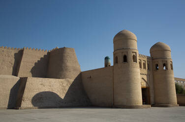 West Gate (Father Gate), Ichon Qala (Itchan Kala), UNESCO World Heritage Site, Khiva, Uzbekistan, Central Asia, Asia - RHPLF25176