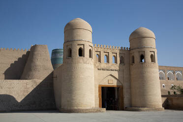 West Gate (Father Gate), Ichon Qala (Itchan Kala), UNESCO World Heritage Site, Khiva, Uzbekistan, Central Asia, Asia - RHPLF25179