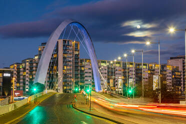 Clyde Arc (Squinty Bridge), Glasgow, Scotland, United Kingdom, Europe - RHPLF25221