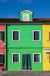 Colorful house, colorful house facades, Burano Island, Venice, UNESCO World Heritage Site, Veneto, Italy, Europe - RHPLF25271
