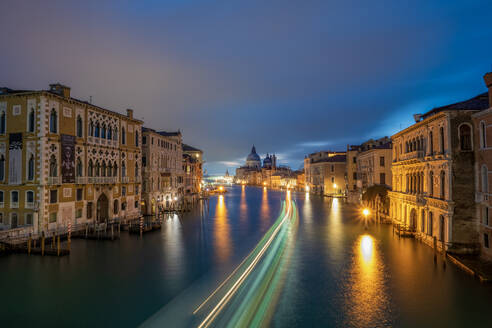 View from the Ponte dell'Accademia to the Grand Canal and the Basilica Santa Maria della Salute, Venice, UNESCO World Heritage Site, Veneto, Italy, Europe - RHPLF25277