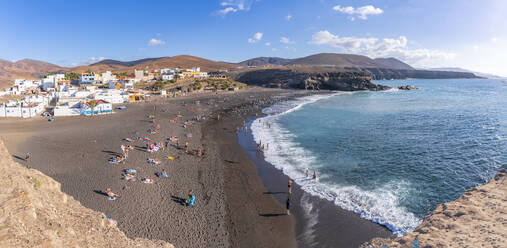 View of Playa de Ajuy from Mirador Playa de Ajuy, Ajuy, Fuerteventura, Canary Islands, Spain, Atlantic, Europe - RHPLF25406