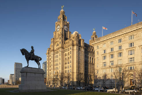 The Liver Building, Pier Head, Liverpool Waterfront, Liverpool, Merseyside, England, United Kingdom, Europe - RHPLF25476