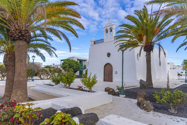 View of San Isidro Labrador church, Uga, Lanzarote, Las Palmas, Canary Islands, Spain, Atlantic, Europe - RHPLF25505