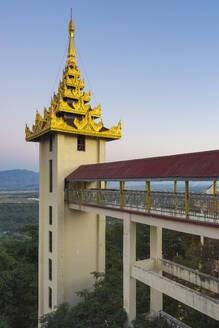 Tower with elevator on top of Mandalay Hill, Mandalay, Myanmar (Burma), Asia - RHPLF25537